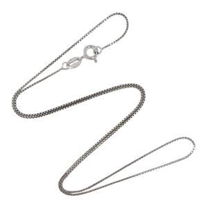 Estate Italy Sterling Silver 925 0.9mm Box Link Chain Necklace 18"